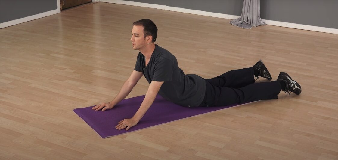 Cobra pose yoga exercise