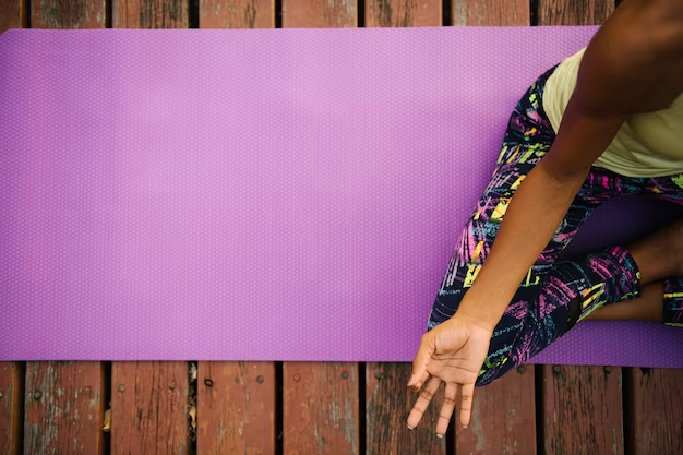 Image high-quality yoga mat featuring a textured surface